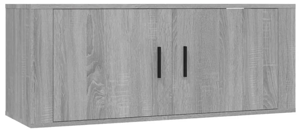 2 db szürke sonoma falra szerelhető TV-szekrény 100x34,5x40 cm