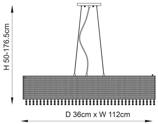 Endon 81979 - GALINA drótkábelre függesztett kristály csillár, 8xG9/25W/230V, fényes króm