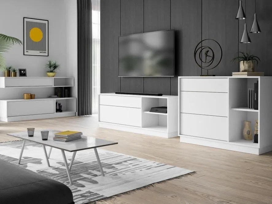 TV asztal/szekrény Freja 1 (fehér). 1097203