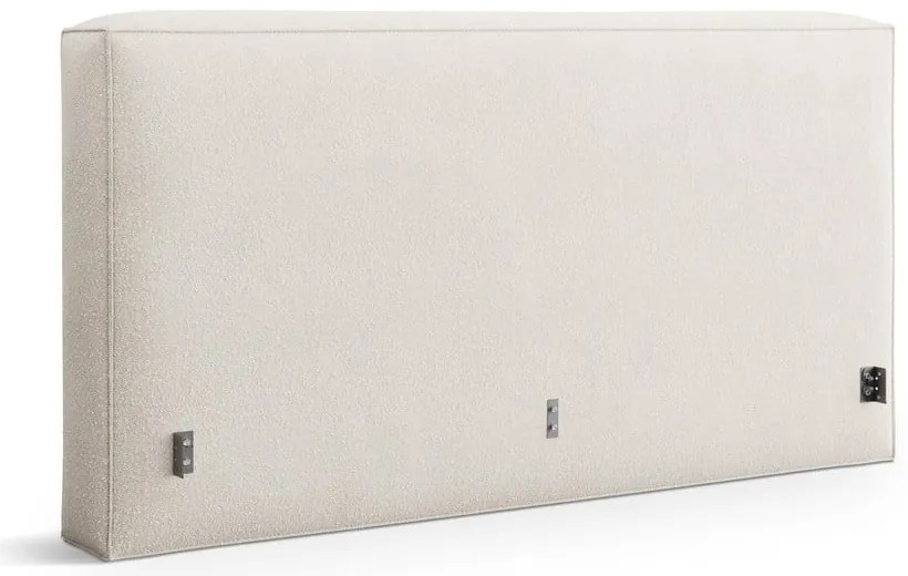 Krémszínű kárpitozott ágytámla 189x100 cm Olivia – Micadoni