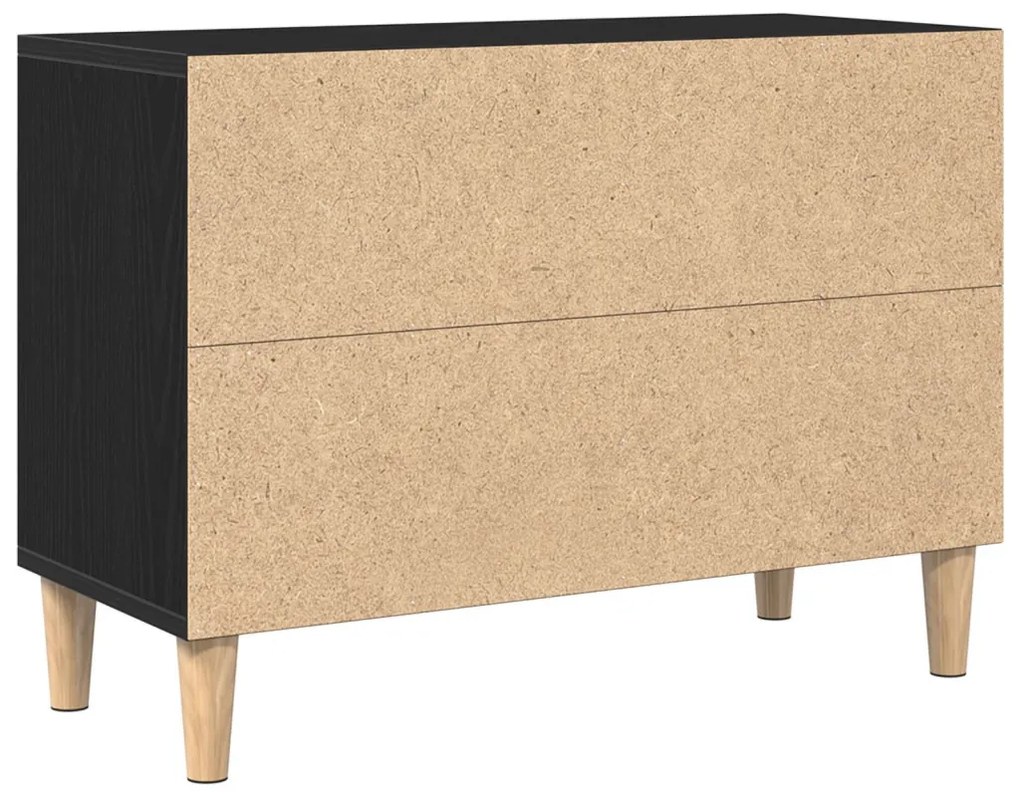 Fekete tölgy TV szekrény - 69.5x30x50 cm, Mérnöki fából készült