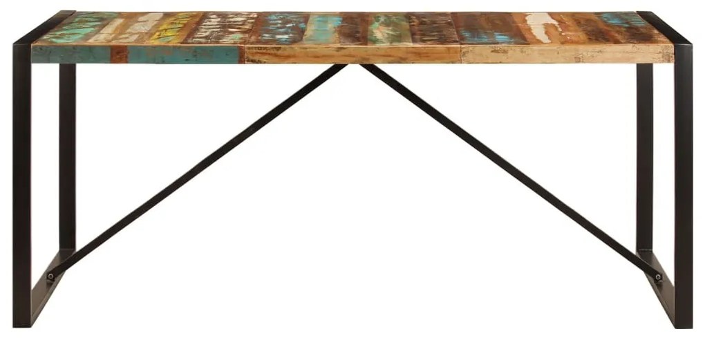 Tömör újrahasznosított fa étkezőasztal 180 x 90 x 75 cm
