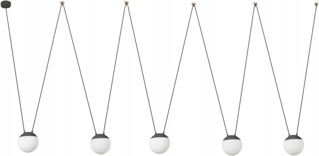 Faro Mine Pc Space függeszték 5xE27 sötétszürke, változtatható felfüggesztéssel