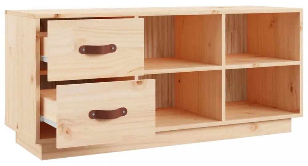 tömör fenyőfa cipőtároló pad 100 x 34 x 45 cm