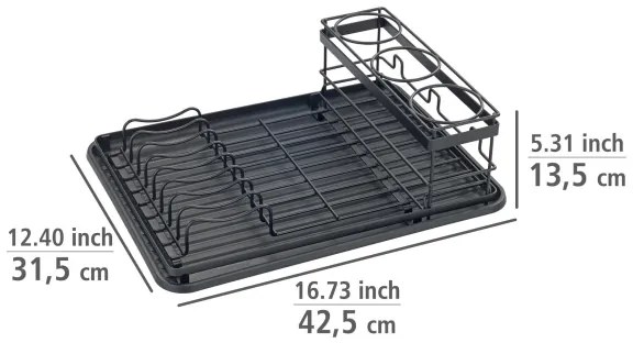 WENKO 54798100 - AMY edénycsepegtető 42,5x31,5 cm fekete