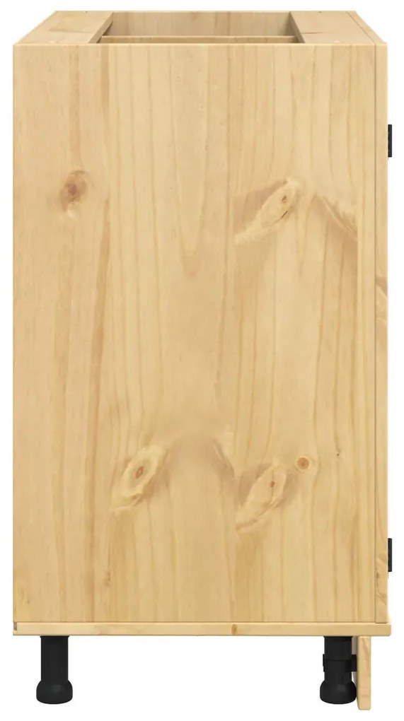 Cabinet fiókkal polcokkal Méz 80 x 46 x 81,5 cm Tömör fenyőfa