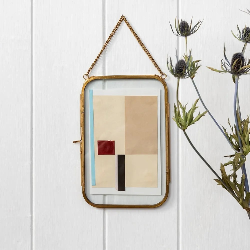 Aranyszínű fém fali képkeret 14x20 cm – Rex London