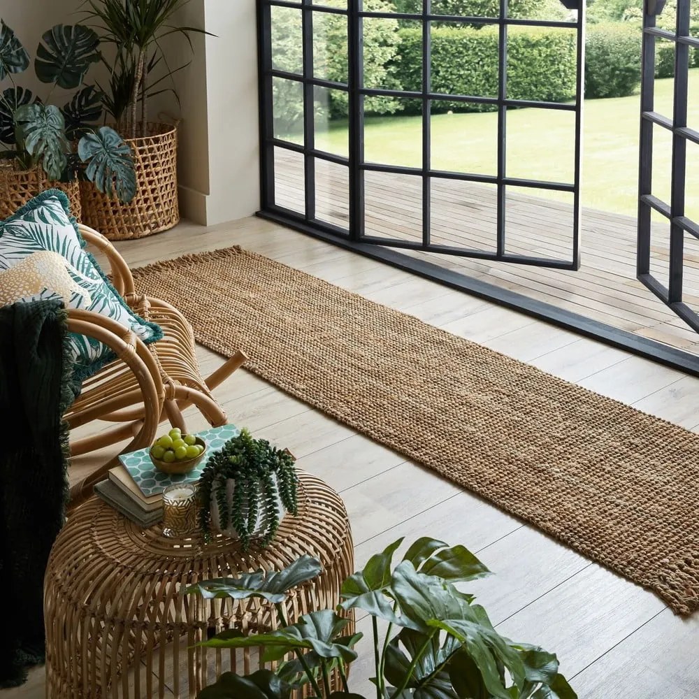 Jute barna juta futószőnyeg, 60 x 230 cm - Flair Rugs