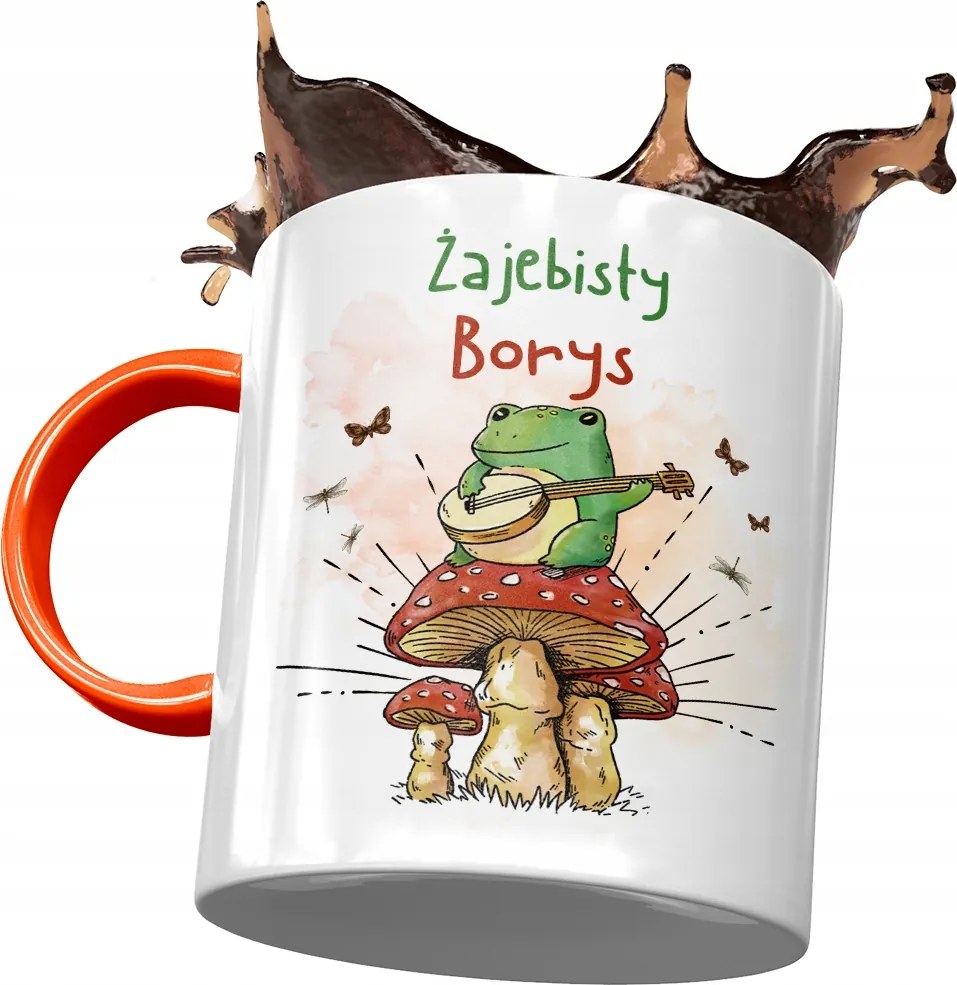 Narancssárga Bögre Borisz Férj Kolléga Ajándék Nyomtatott Fotóval