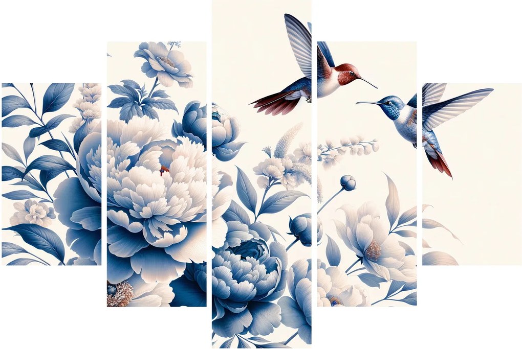 Kép - Kolibrik a virág felett (150x105 cm)