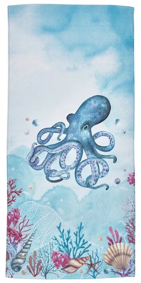 Kék pamut strandtörölköző 76x160 cm Octopus – Catherine Lansfield