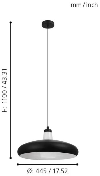 Eglo 99032 - LED RGB Dimmelhető csillár zsinóron TABANERA-C 1xE27/9W/230V
