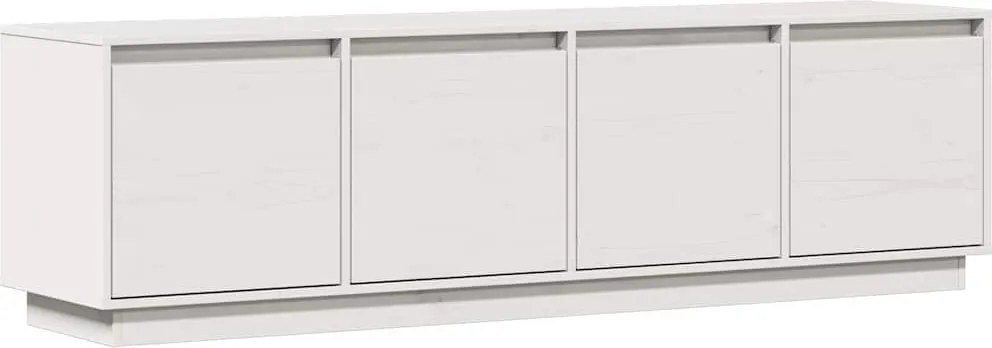 vidaXL fehér tömör fenyőfa TV-szekrény 156 x 37 x 45 cm