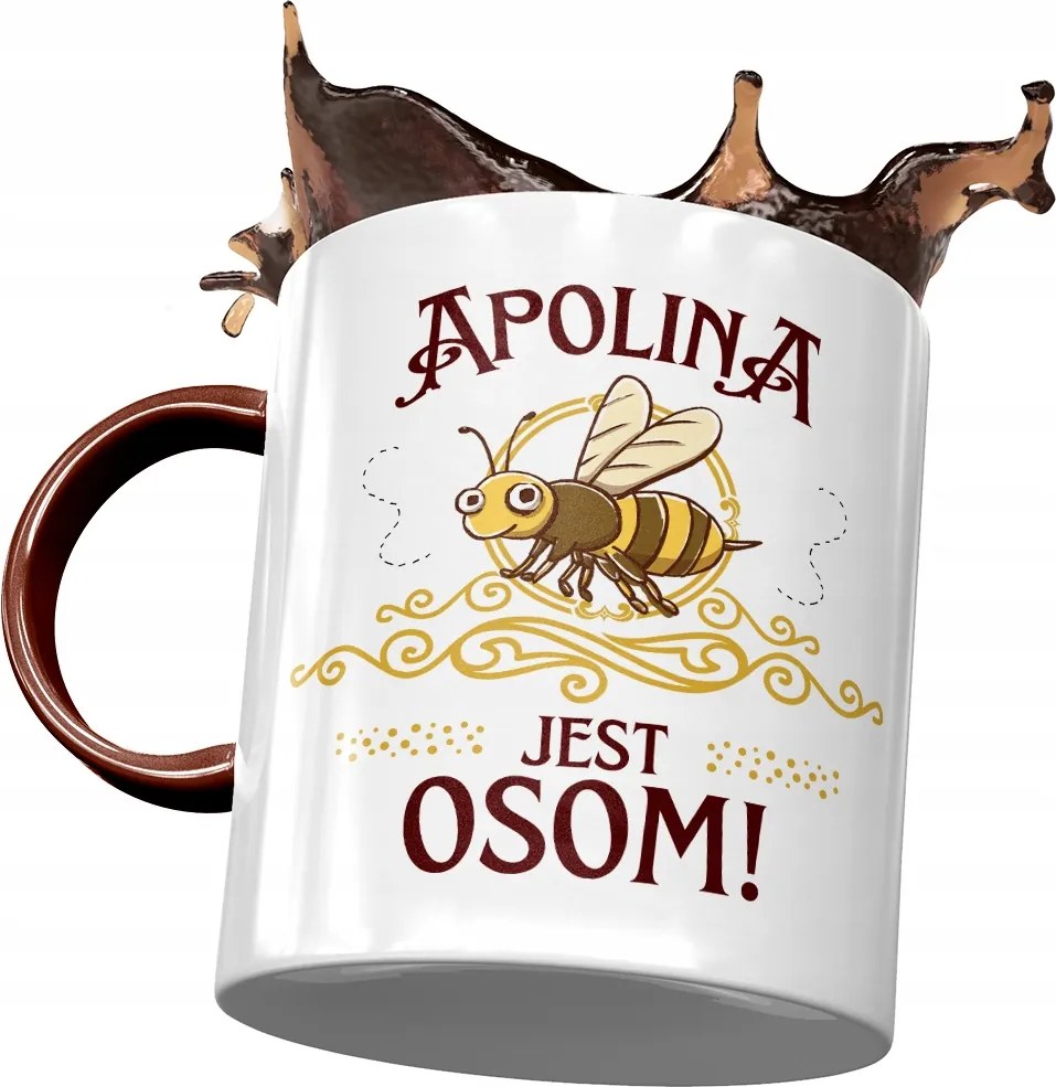 Bordó Bögre Apolina Barátnő Feleség Ajándék Nyomtatott Fotóval