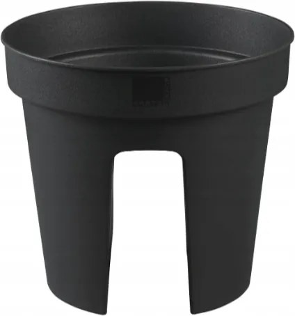 Kerek balkon kaspó PreZero Parkside, Ø 28 x 25 cm, antracit