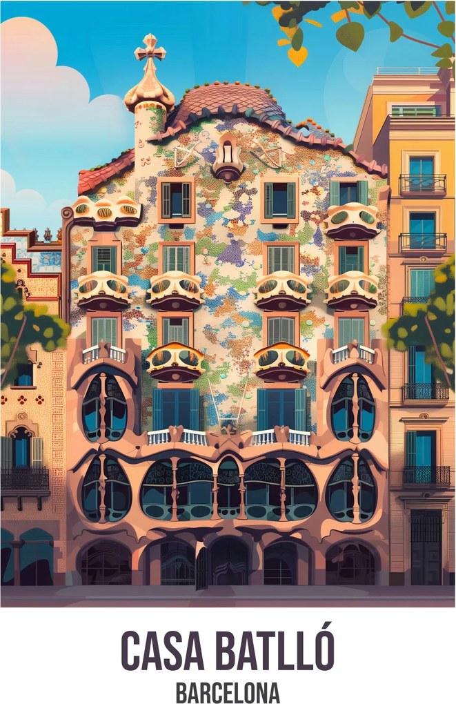 Poszter 40x60cm Casa Batlló
