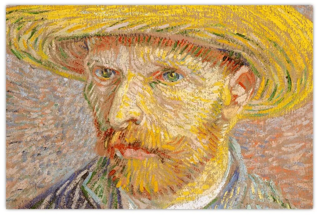 Kép - Vincent van Gogh, Self-Portrait with a Straw Hat (The Potato Peeler), reprodukciók (90x60 cm)