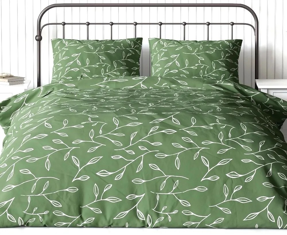 Pamut ágynemű Homa RENA GREEN 4 részes 140x200 cm
