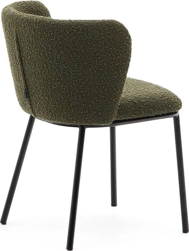 Zöld kárpitozott étkezőfotel Ciselia – Kave Home