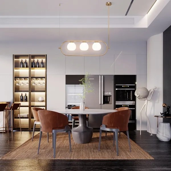 Maytoni MOD221PL-03BS - Csillár rúdon ERICH 3xE14/40W/230V réz