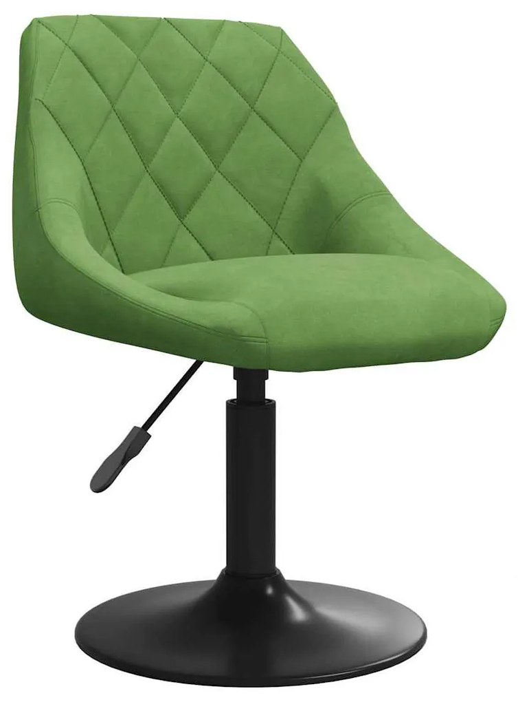 4 db világoszöld bársony forgó étkezőszék