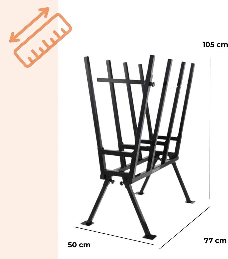 AXEL fűrészbak, 77x50x105cm, fekete Gardebruk