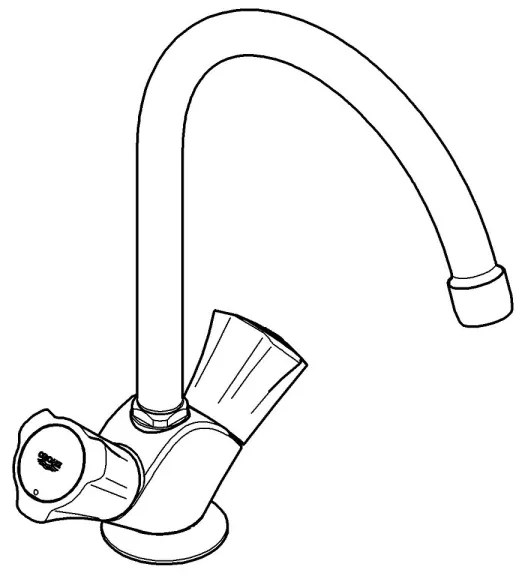 GROHE 31831001 - COSTA L mosogató csaptelep, fényes króm