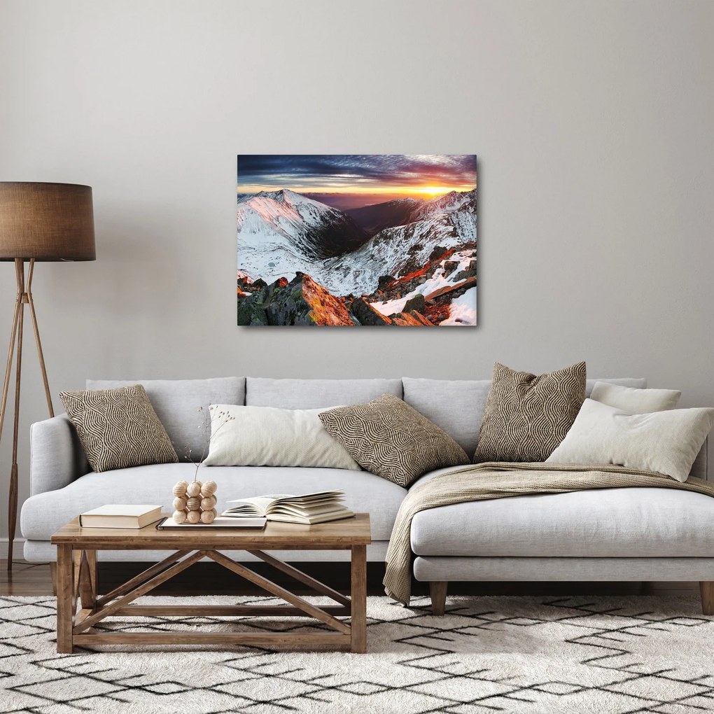 Kép - Téli hegyi panoráma (70x50 cm)