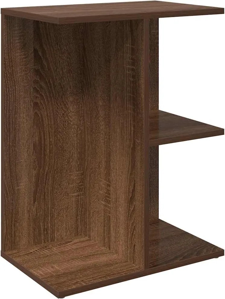 vidaXL éjjeliszekrény barna tölgyfa 46,5x29x61 cm gépi forgácsolt fa
