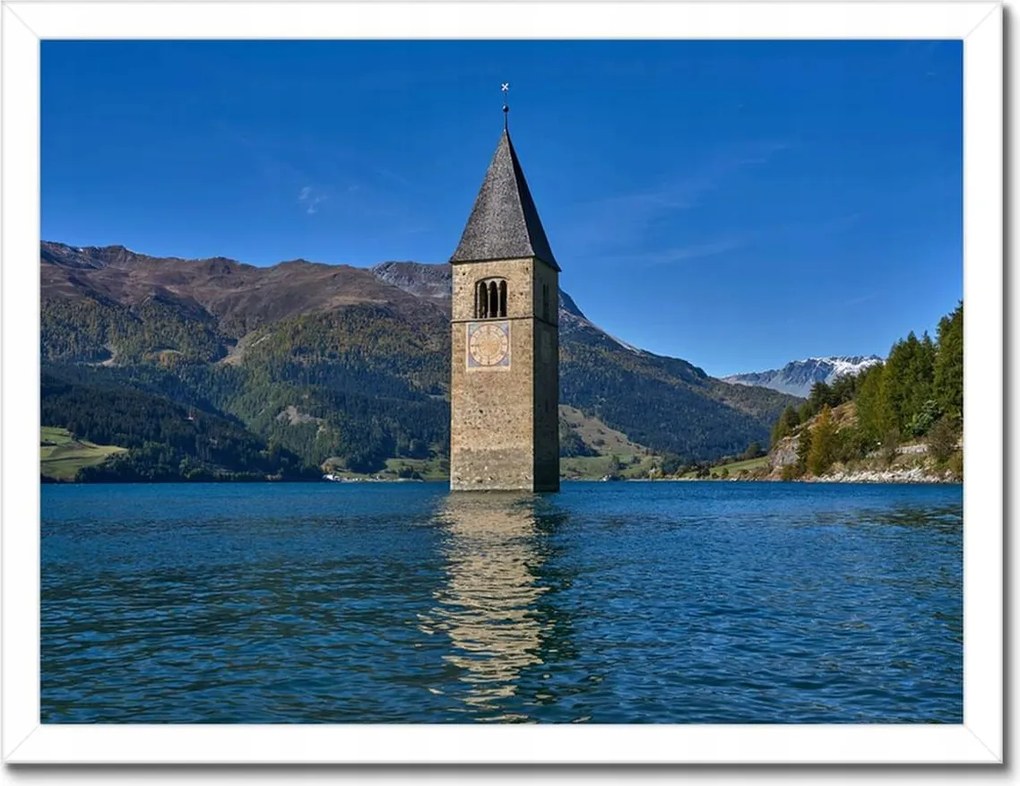 Poszterek keretben 40x30 Elsüllyedt templomtorony