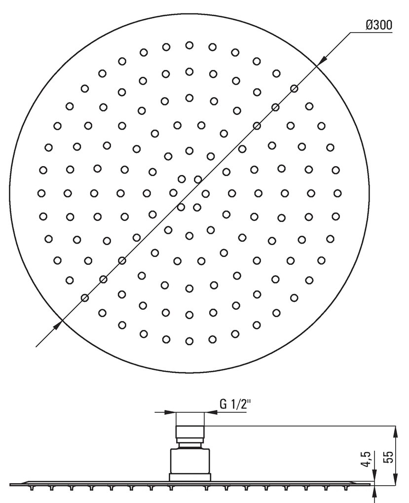 Deante Agawa, zuhanycsap esőszettel, króm, NAC_01QG