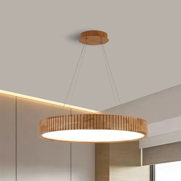 Brilagi - LED csillár kábelen FALCON WOOD MODERN LED/40W/230V, átmérő 60 cm, fa