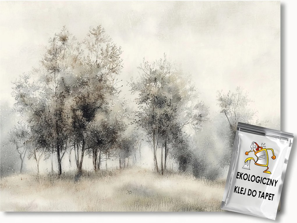 Fotótapéta Flizelina Tájkép Fák Liget Bézs Boho Barna 104x70,5 ragasztó