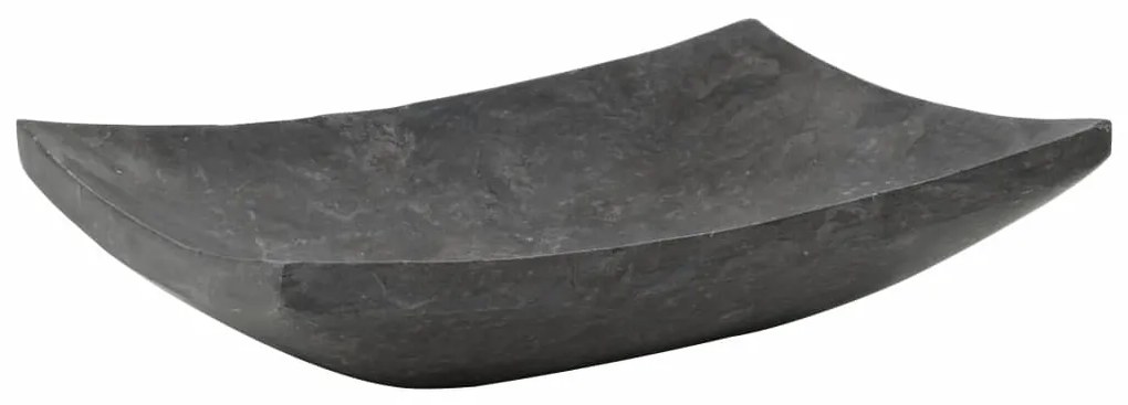 vidaXL fekete márvány mosdókagyló 50 x 35 x 12 cm