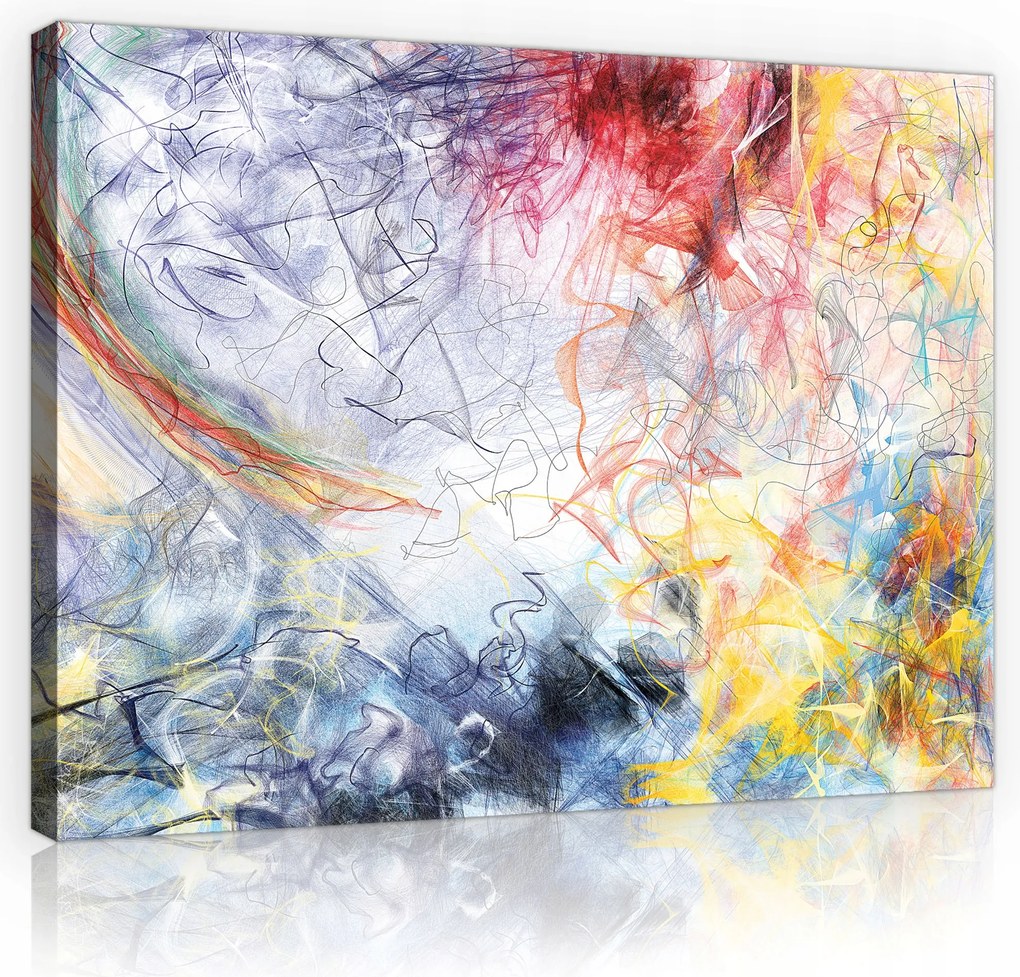 Vászonkép Színes Absztrakt Nagy Vászon Fal Nappali Hálószoba 100x70