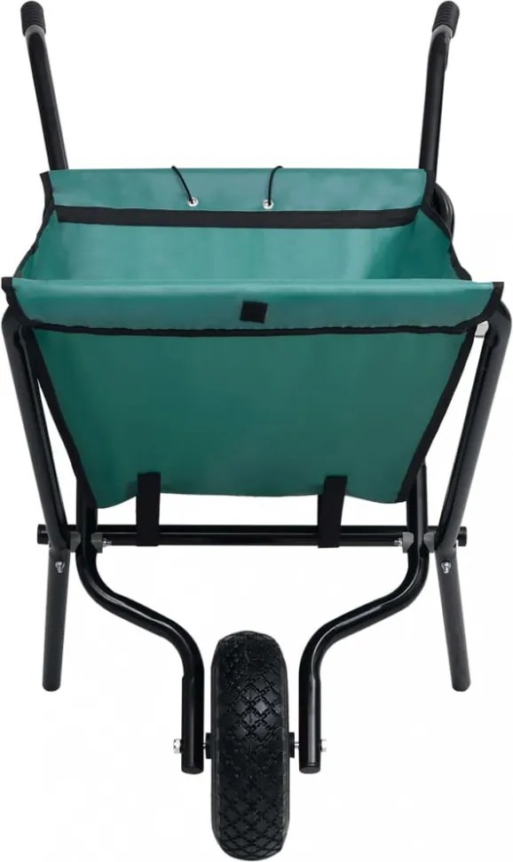 Zöld összecsukható kerti talicska 60 liter