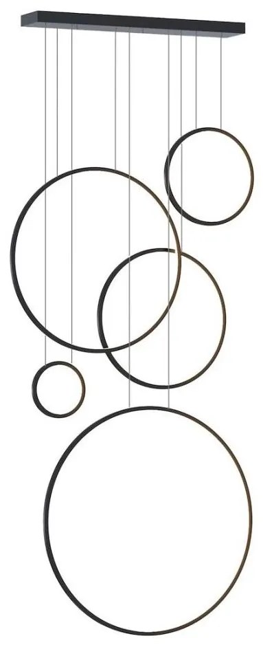 LED csillár kábellel SATURNO LED/100W/230V fekete