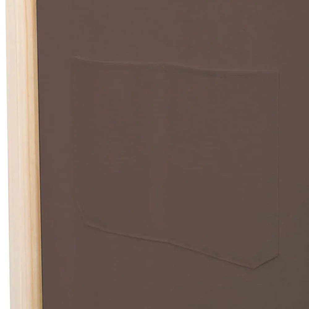 barna 4-paneles szövetparaván 160 x 170 x 4 cm
