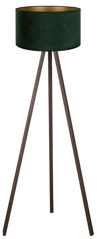 Brilagi - Állólámpa VELVET 1xE27/60W/230V barna/zöld