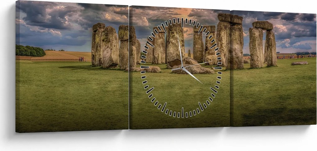 Stonehenge képe (órával) (90x30 cm)