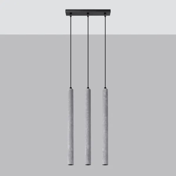 Sollux SL.1272 - Csillár zsinóron PASTELO 3xG9/8W/230V beton