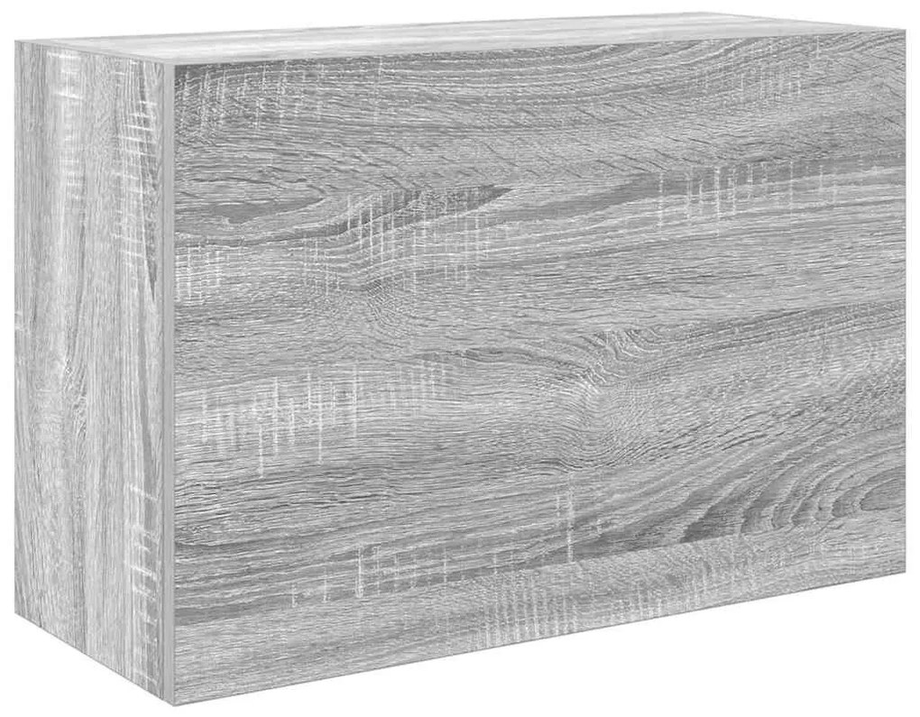 szürke sonoma szerelt fa fali fürdőszobaszekrény 60x25x40 cm