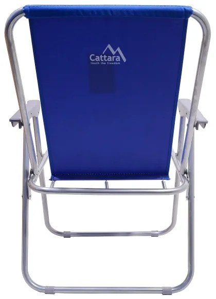 Összecsukható kempingszék kék/matt króm