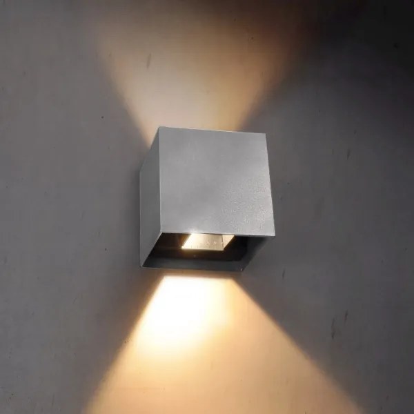 Brilagi - LED Kültéri fali lámpa CUBE LED/6W/230V szürke IP54