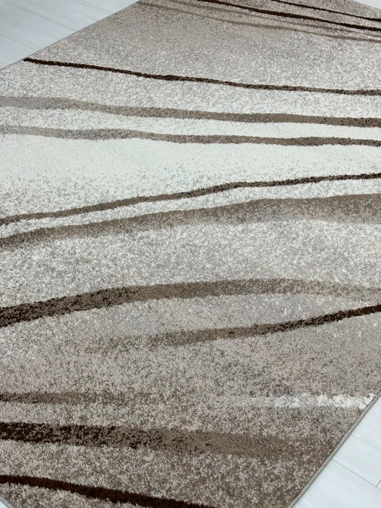 Nora 6030 bézs modern szőnyeg 60x220 cm