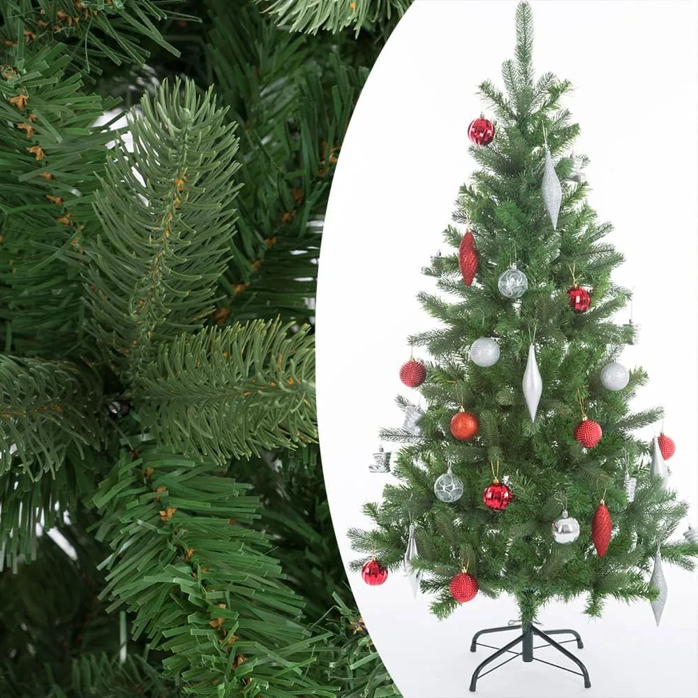 Casaria® Műfenyő karácsonyfa 140 cm + állvány