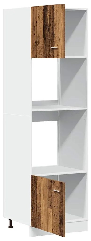 vidaXL “Lyon” antik fa szerelt fa mikrohullámú szekrény