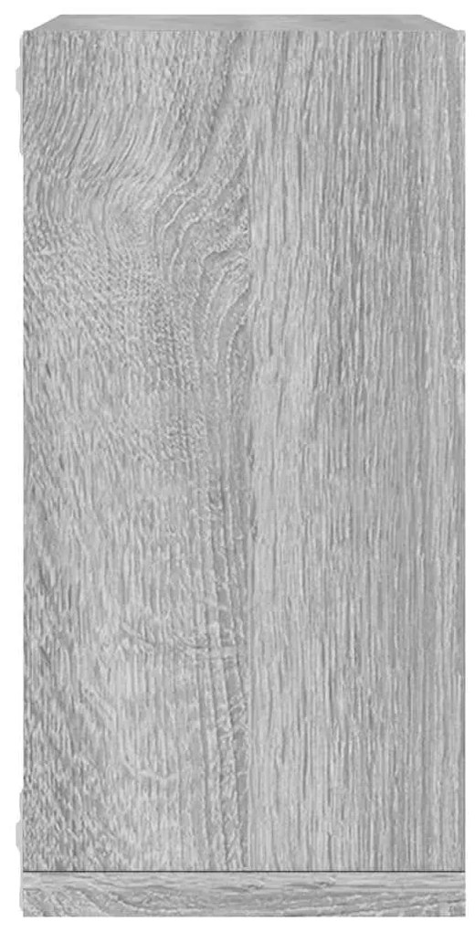 2 db szürke sonoma fali kockapolc 30 x 15 x 30 cm