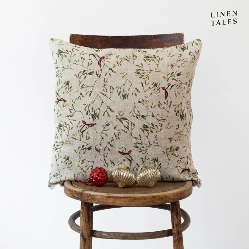 Párnahuzat karácsonyi mintával 40x40 cm – Linen Tales