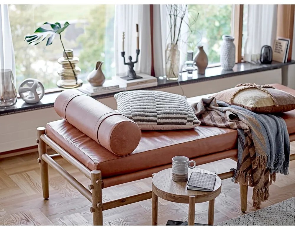 Krémszínű pamutkeverék szőnyeg 150x210 cm Saxo – Bloomingville